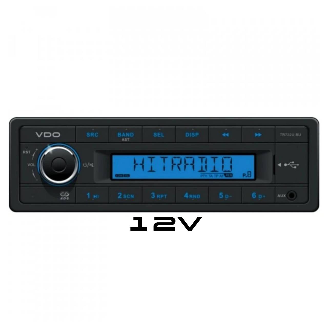 Radio/USB/MP3/WMA 12V Modré